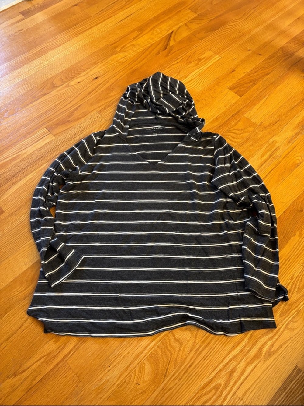 Sailor Striped Sleep & Lounge French Terry Collection Split Neck Hoodie